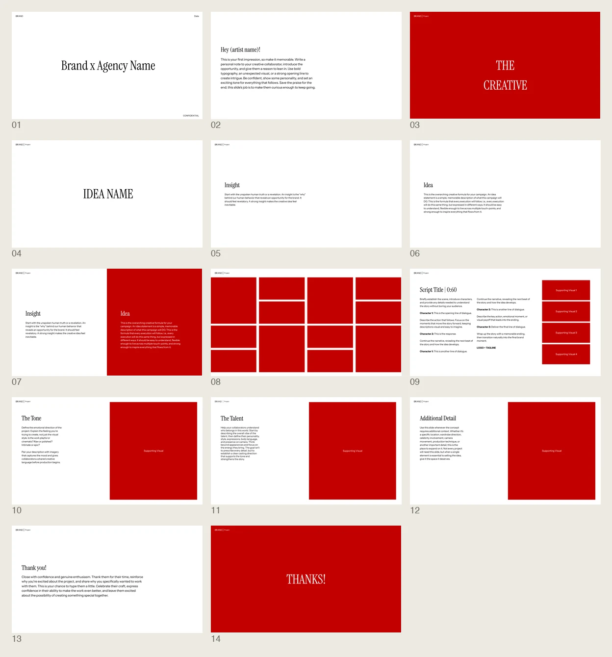 All vendor template slides